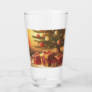 Xmas Motif, mit Geschenken unter dem Weihnachtsbau Glas