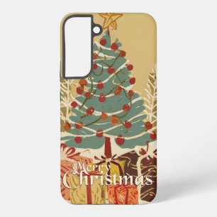 Xmas Motif, mit Geschenken unter dem Weihnachtsbau Samsung Galaxy Hülle