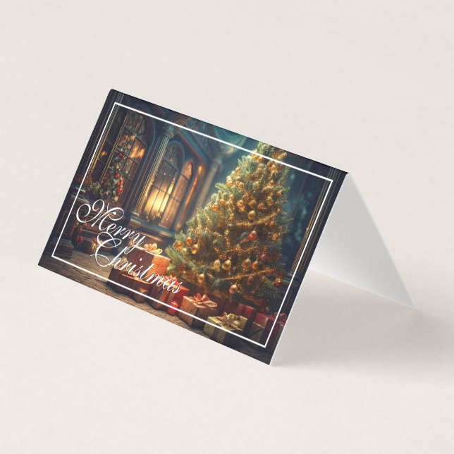 Xmas Motif mit Geschenken unter dem Weihnachtsbaum (Vorderseite)