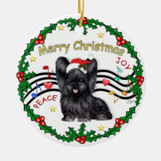 Xmas Music 1 - MC - Black Skye Terrier Keramik Ornament