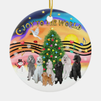 Xmas Music 2 - 7 Poodles Keramik Ornament