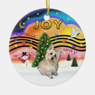 Xmas Music 2 - Cairn Terrier 1 Keramik Ornament