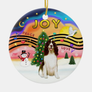 Xmas Music 2 - English Springer (Liver) Keramikornament