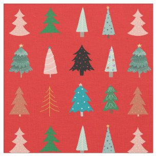 Xmas Muster Modernes, traditionelles Rotes Blau Stoff