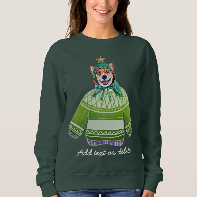 Xmas Niedlich Corgi Ugly Weihnachtshunde Mama Sweatshirt (Vorderseite)