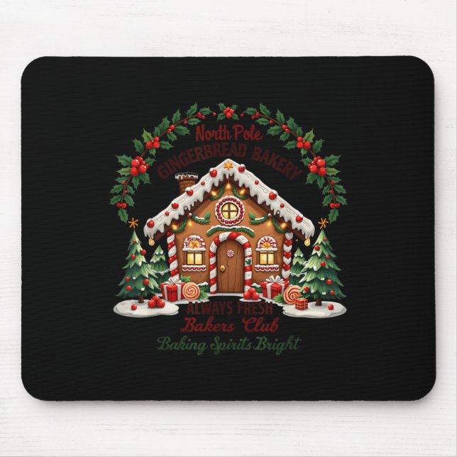 Xmas North Le Gingerbread Bakery Baking Srits Brig Mousepad (Vorne)