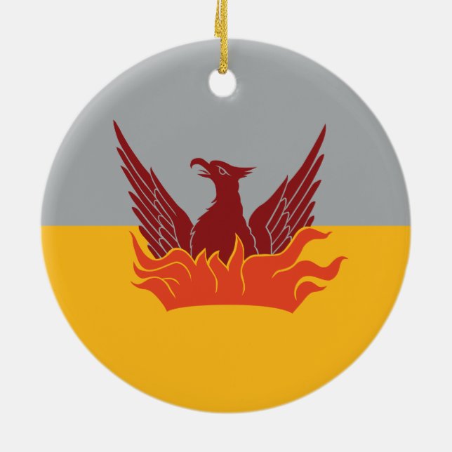 Xmas Ornament - San Francisco Fog & Gold Flag (Hinten)