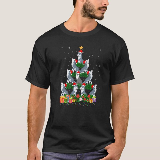 Xmas Outfit für Wolf Ugly Weihnachtssüßer T-Shirt (Vorderseite)