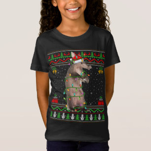 Xmas Pajama Kariert Weihnachtslichter Alligator A T-Shirt