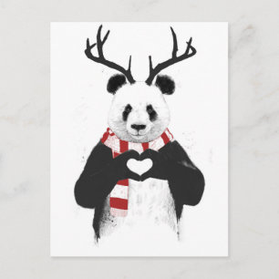 Xmas Panda Feiertagspostkarte