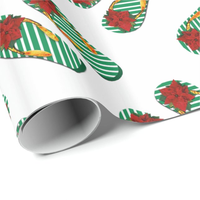 Xmas Party Flip Flops Geschenkpapier (Rolleneckpunkt)