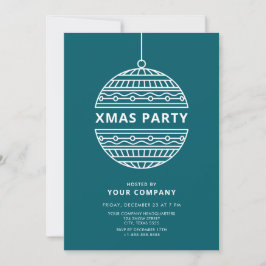 Xmas Party mit Moderner Diskothek Ball Einladung
