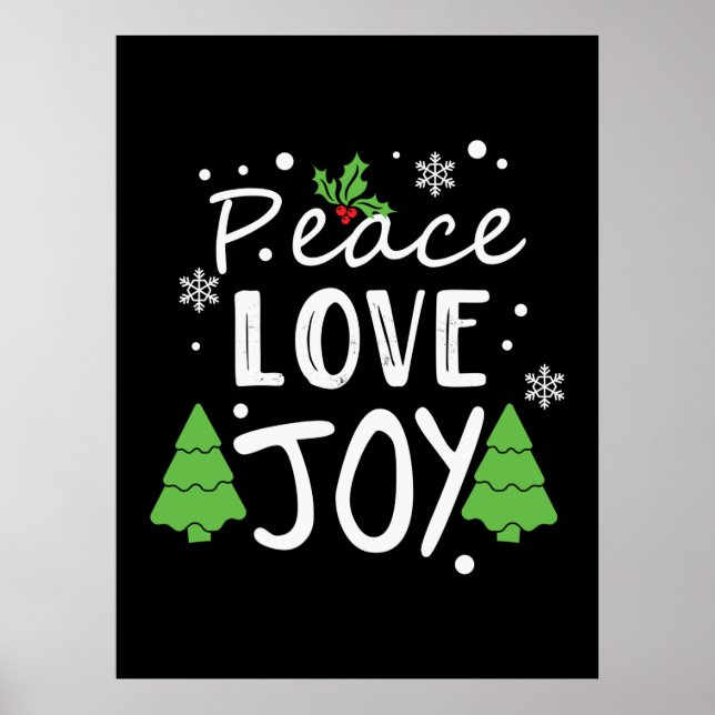 Xmas Peace Liebe Joy Poster (Vorne)
