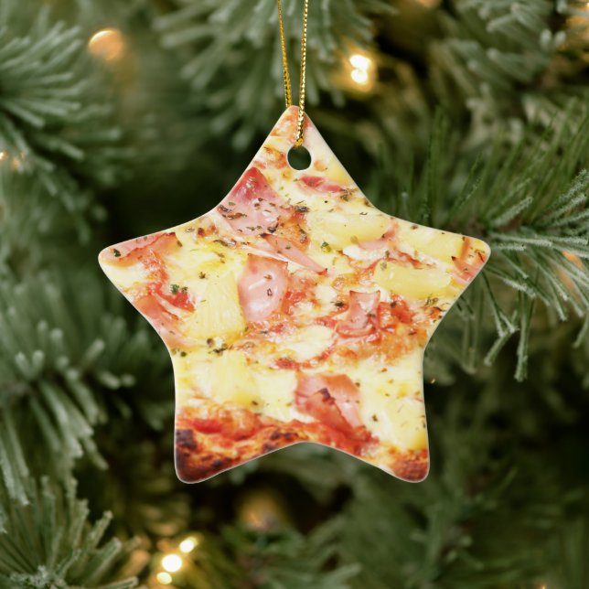 XMAS PIZZA KERAMIK ORNAMENT (Baum)