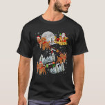 Xmas Poodle Sledge Christmas Sledge Santa Dog T-Shirt<br><div class="desc">Xmas Poodle Sledge costume with Santa Claus riding Poodle Sledge wearing Santa hat and Reindeer horn is great for Poodle sleigh lover,  rescue or adoption Dog who loves Poodle Christmas pajama in Winter</div>