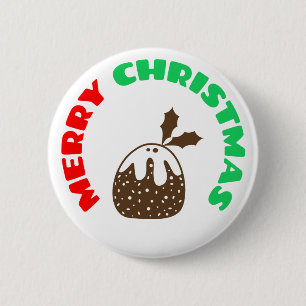 Xmas Pudding Button