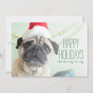 Xmas Pug Feiertagskarte