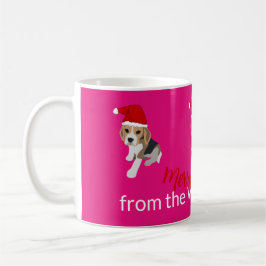 XMAS PUPPING IN ROTER WEIHNACHTSMANNMÜTZE CUSTOM H KAFFEETASSE