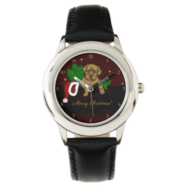 XMas Puppy Armbanduhr (Vorderseite)