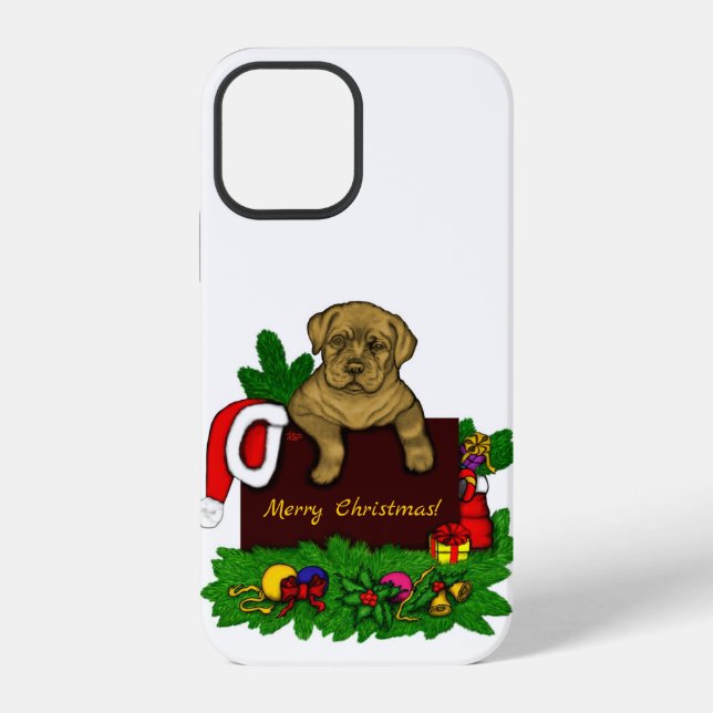 XMas Puppy iPhone 12 Hülle (Rückseite)