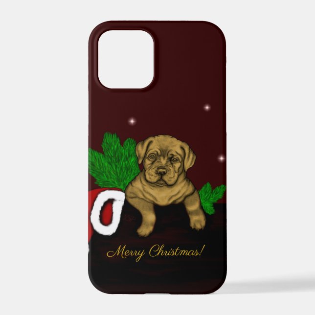 XMas Puppy iPhone 12 Pro Hülle (Rückseite)