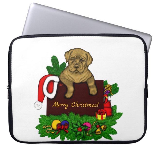 XMas Puppy Laptopschutzhülle (Vorderseite)