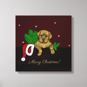 XMas Puppy Leinwanddruck