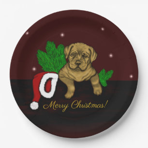 XMas Puppy Pappteller