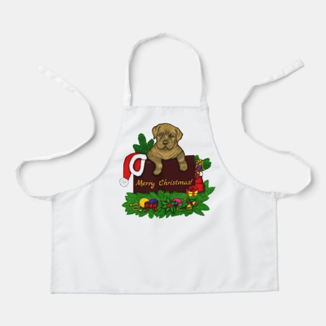 XMas Puppy Schürze (Vorderseite)