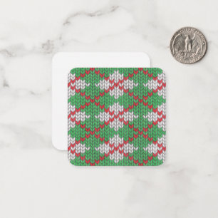 XMAS RAUTE STRICK 2.5x2.5 Flachbildschirm Mitteilungskarte