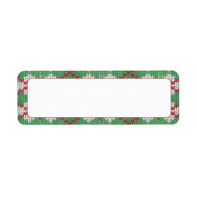 XMAS RAUTE STRICK .75"x2.25" Labels (Vorne)