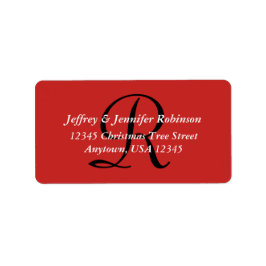 Xmas Red White Texgram Rücksendeadresse Adressaufkleber