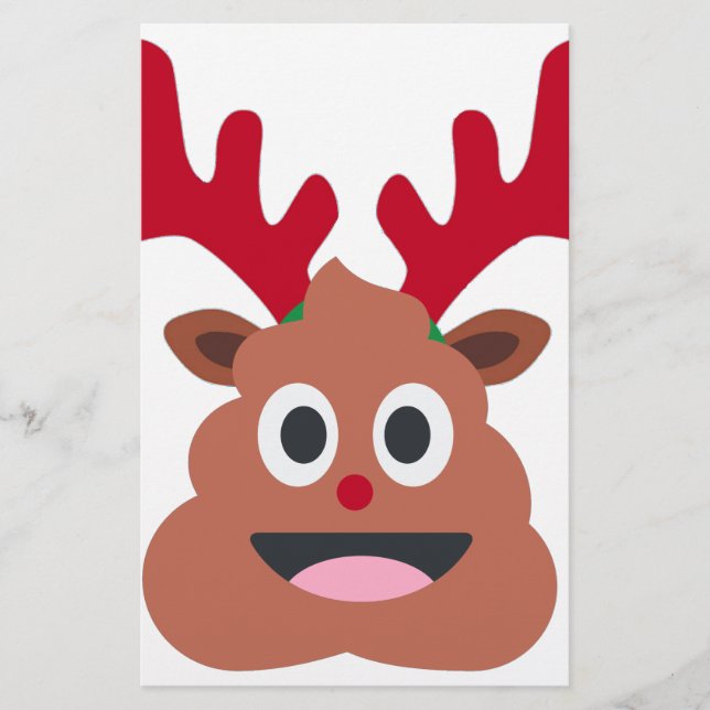 xmas reindei emoji briefpapier (Vorderseite)