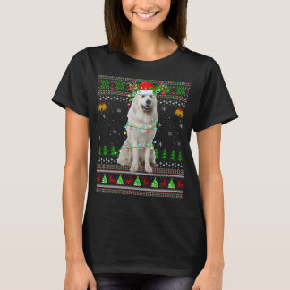 Xmas Rentier Weihnachtsmannmütze Great Pyrenäen Hu T-Shirt