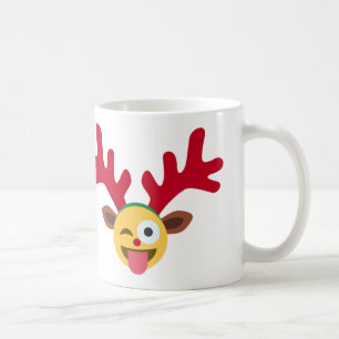 xmas Rentiere wink emoji Kaffeetasse