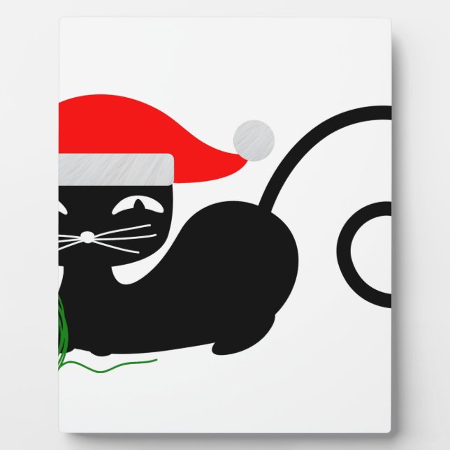 xmas santa cat fotoplatte (Vorderseite)