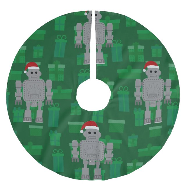 xmas santa clubrobot polyester weihnachtsbaumdecke (Vorderseite)