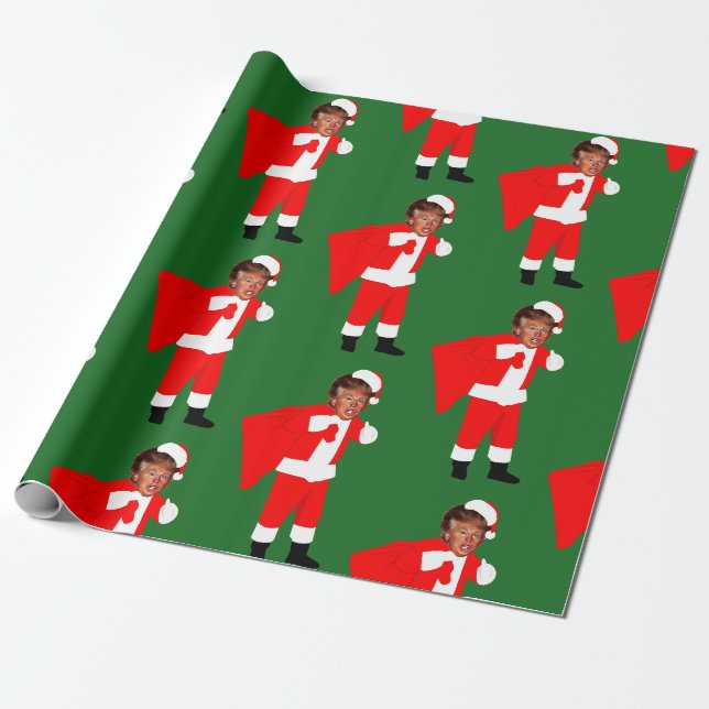 xmas santa donald trump geschenkpapier (Ungerollt)