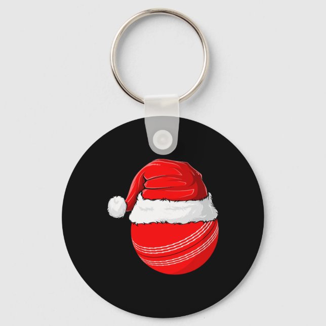 Xmas Santa Hat Christmas Cricket  Schlüsselanhänger (Vorderseite)