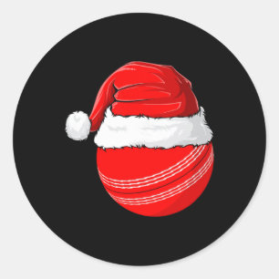 Xmas Santa Hut Weihnachten Cricket  Runder Aufkleber