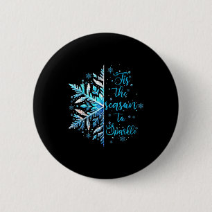 Xmas-Schneeflocke Die Saison Cozy Season Frohe W Button