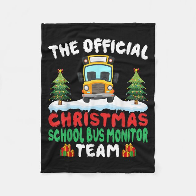 Xmas School Bus Monitor Team - School Bus Monitor  Fleecedecke (Vorderseite)
