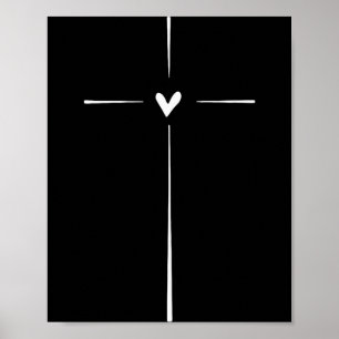 Xmas Shop Uni Modern Schwarzes Herz Religiös Poster