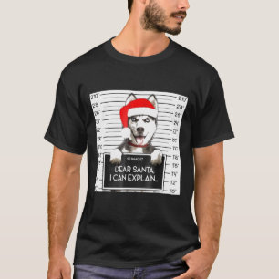Xmas Siberischer Husky Lover Weihnachtsmannmütze  T-Shirt