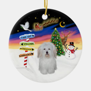 Xmas Signs - Coton de Tulear #3 Keramikornament