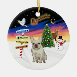Xmas Signs - Fawn French Bulldog #1 Keramik Ornament