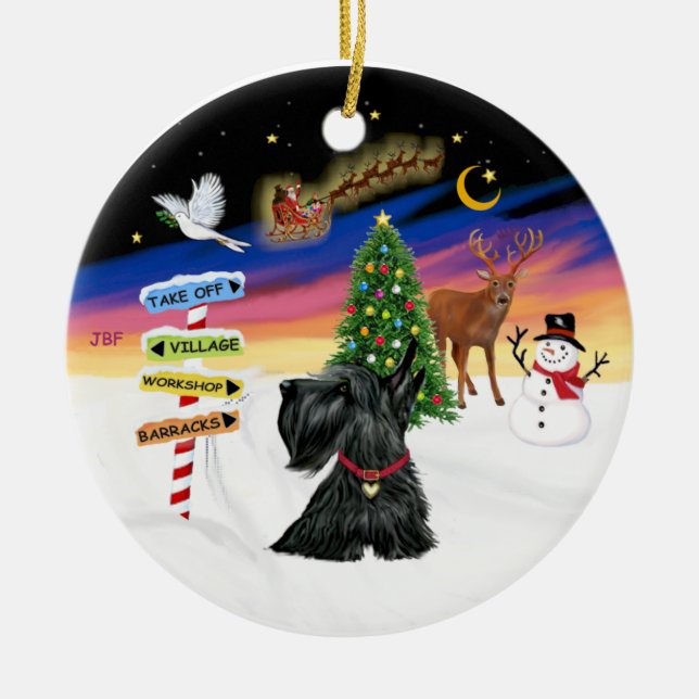 Xmas Signs - Scottish Terrier #12 Keramikornament (Vorne)