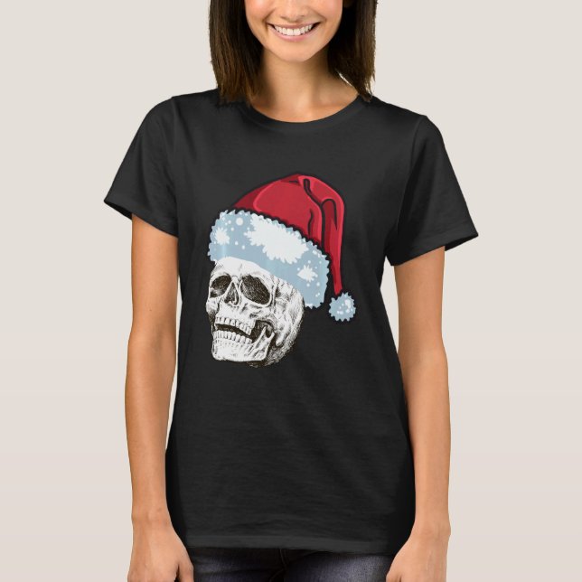 Xmas Skull mit Rock´n Roll T-Shirt (Vorderseite)