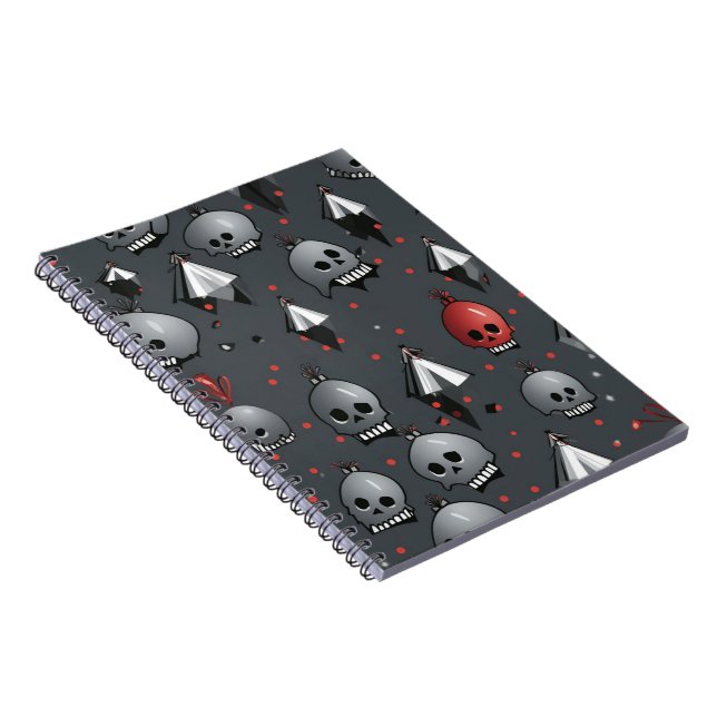 Xmas Skull-Notebook Notizblock (Rechte Seite)