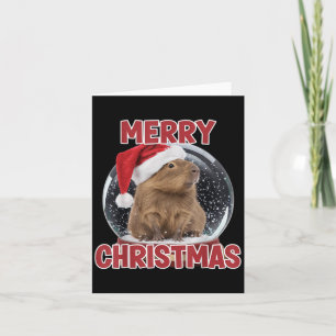 Xmas Snow Globe Frohe Weihnachten Capybara Karte